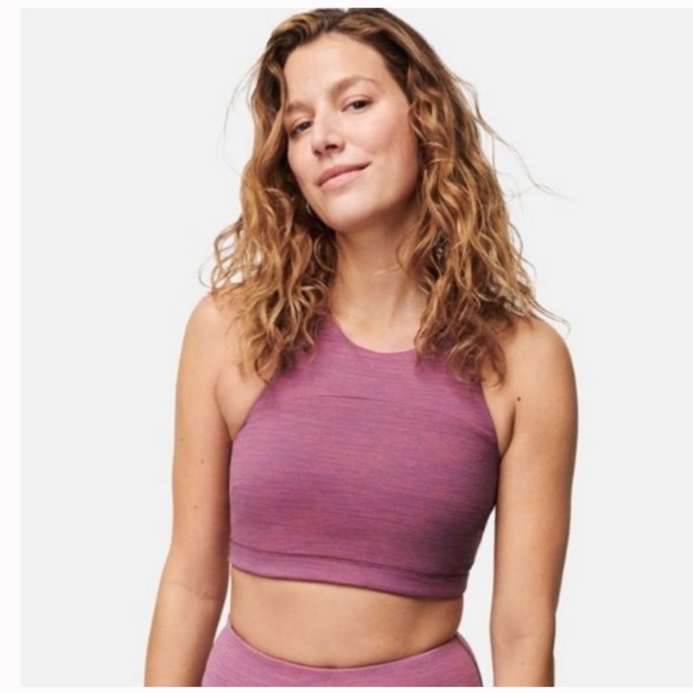 Outdoor Voices TechSweat™ Sports Bra Crop Top in Mulberry XS